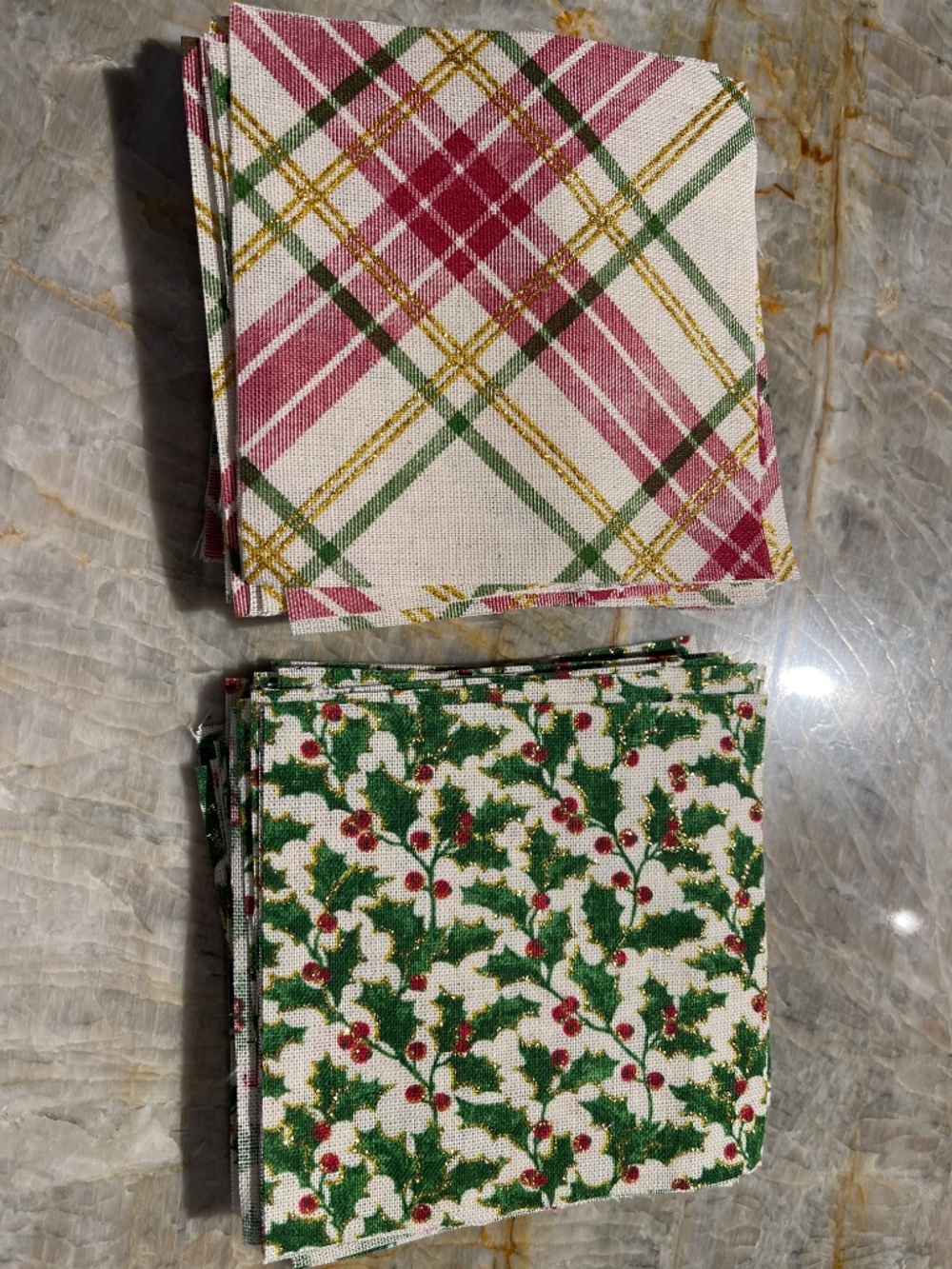 92 Precut 5" Cotton Quilt Squares Christmas Charm Pack